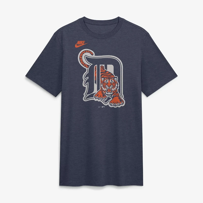 Nike Heather Detroit Tigers Cooperstown Logo Tri-Blend T-Shirt