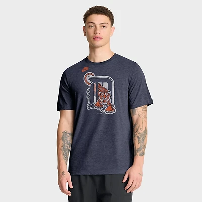 Nike Heather Detroit Tigers Cooperstown Logo Tri-Blend T-Shirt