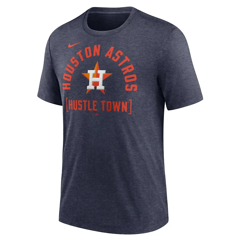 Nike Heather Houston Astros Swing Big Tri-Blend T-Shirt