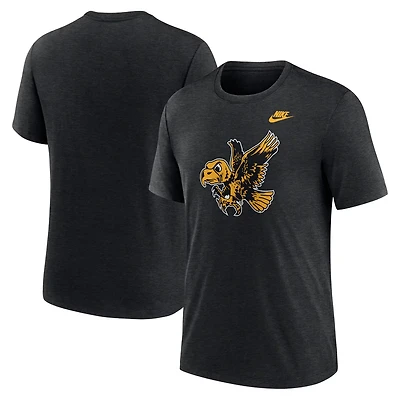 Nike Heather Iowa Hawkeyes Blitz Evergreen Legacy Primary Tri-Blend T-Shirt