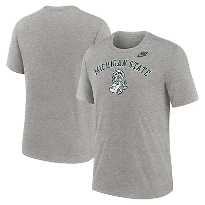 Nike Heather Light Michigan State Spartans Legacy Arch Tri-Blend T-Shirt