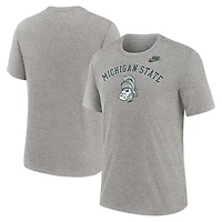 Nike Heather Light Michigan State Spartans Legacy Arch Tri-Blend T-Shirt