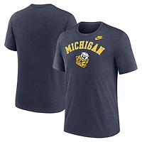 Nike Heather Light Michigan Wolverines Legacy Arch Tri-Blend T-Shirt