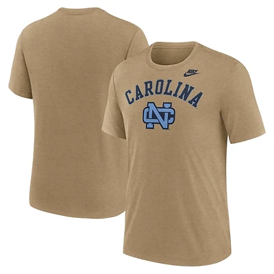 Nike Heather Light North Carolina Tar Heels Legacy Arch Tri-Blend T-Shirt