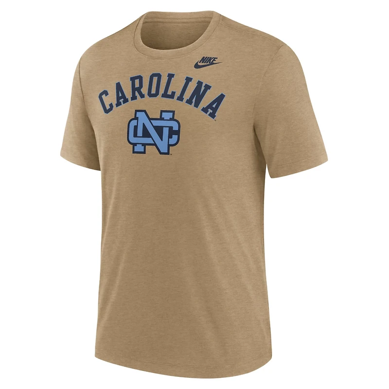 Nike Heather Light North Carolina Tar Heels Legacy Arch Tri-Blend T-Shirt