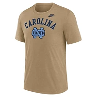 Nike Heather Light North Carolina Tar Heels Legacy Arch Tri-Blend T-Shirt