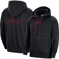 Nike Heather Miami Heat Courtside Versus Flight Pullover Hoodie