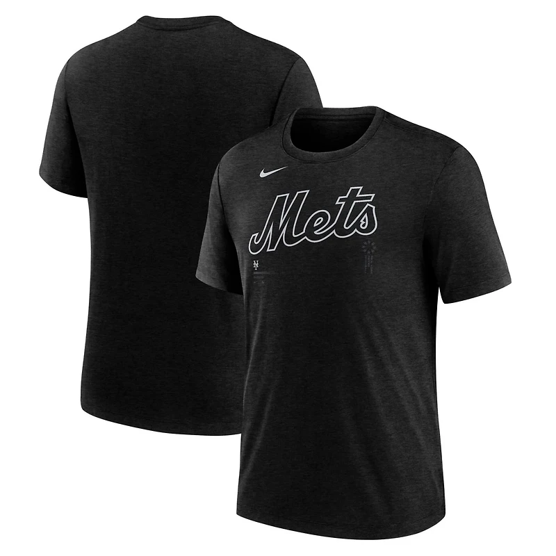 Nike Heather New York Mets Lights Out Tri-Blend T-Shirt