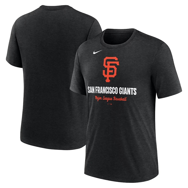 Nike Heather San Francisco Giants Logo Tri-Blend T-Shirt