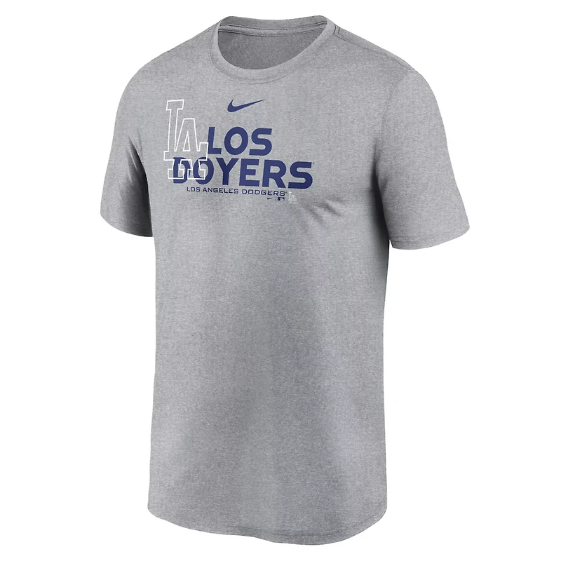 Nike Heathered Charcoal Los Angeles Dodgers Local Rep Legend Performance T-Shirt