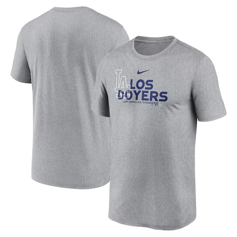 Nike Heathered Charcoal Los Angeles Dodgers Local Rep Legend Performance T-Shirt