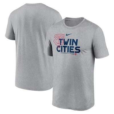 Nike Heathered Charcoal Minnesota Twins Local Rep Legend Performance T-Shirt