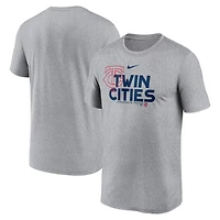 Nike Heathered Charcoal Minnesota Twins Local Rep Legend Performance T-Shirt