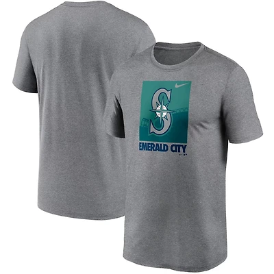 Nike Heathered Gray Seattle Mariners Local Logo Legend T-Shirt