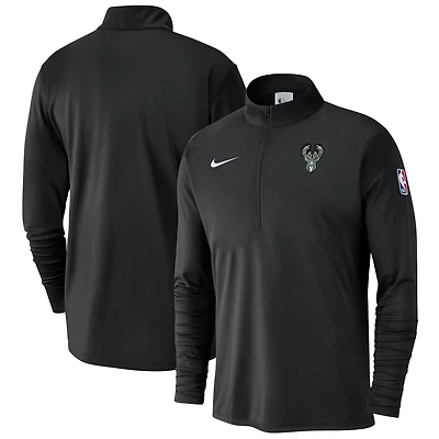 Nike Hunter Milwaukee Bucks 2024 25 Courtside Performance Half-Zip Top