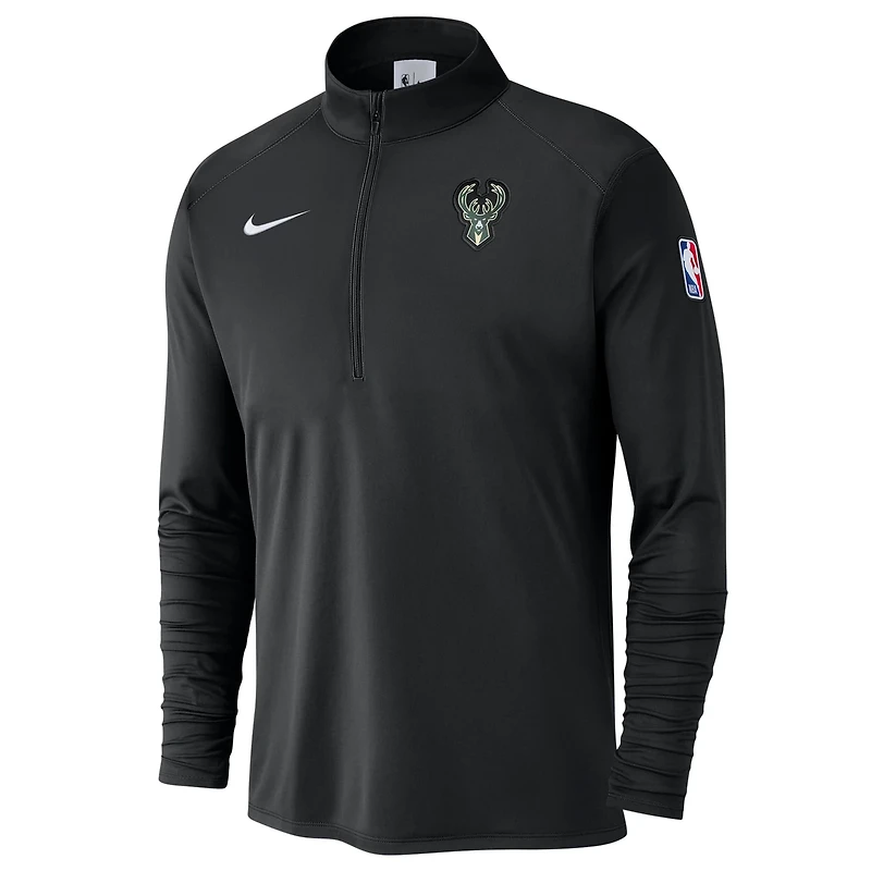 Nike Hunter Milwaukee Bucks 2024 25 Courtside Performance Half-Zip Top