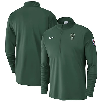 Nike Hunter Milwaukee Bucks 2024 25 Courtside Performance Half-Zip Top