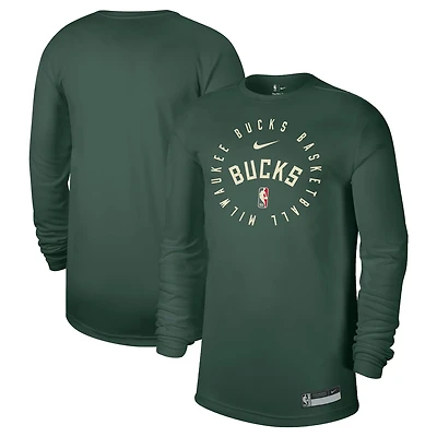Nike Hunter Milwaukee Bucks 2024 25 Legend On-Court Practice Long Sleeve T-Shirt