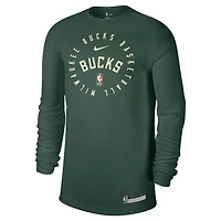Nike Hunter Milwaukee Bucks 2024 25 Legend On-Court Practice Long Sleeve T-Shirt