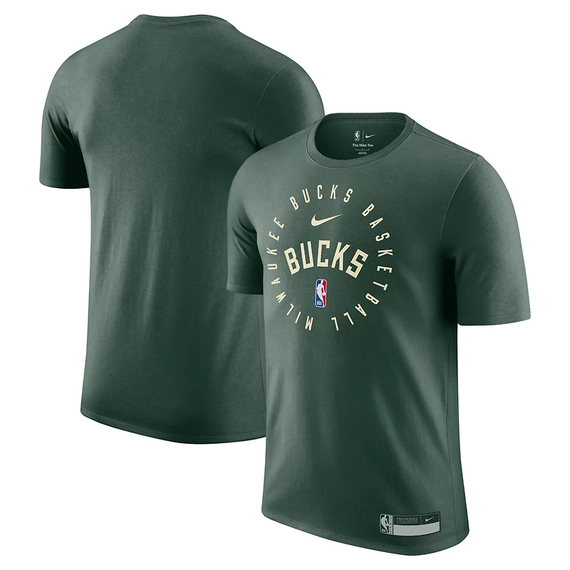 Nike Hunter Milwaukee Bucks 2024 25 Legend On-Court Practice Performance T-Shirt