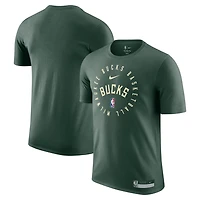 Nike Hunter Milwaukee Bucks 2024 25 Legend On-Court Practice Performance T-Shirt