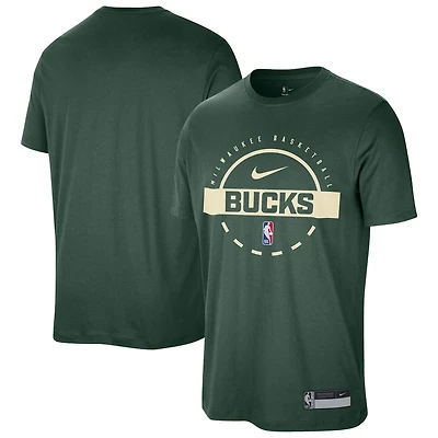 Nike Hunter Milwaukee Bucks 2025 26 On-Court Flare Performance Practice T-Shirt