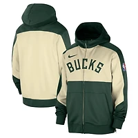 Nike Hunter Milwaukee Bucks Authentic On-Court Showtime Performance Full-Zip Hoodie