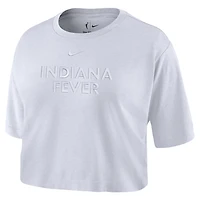 Nike Indiana Fever Basketball Tonal Wordmark Cropped T-Shirt
