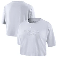 Nike Indiana Fever Basketball Tonal Wordmark Cropped T-Shirt