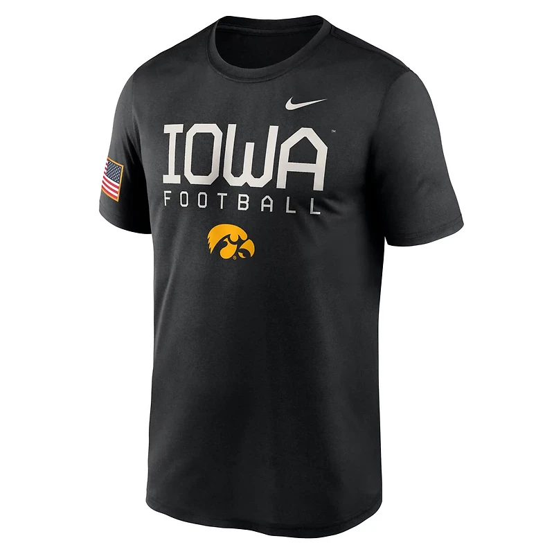 Nike Iowa Hawkeyes 2024 Military Appreciation Legend Performance T-Shirt