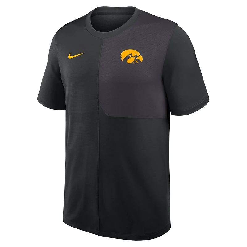 Nike Iowa Hawkeyes 2025 Sideline UV Performance Coach T-Shirt