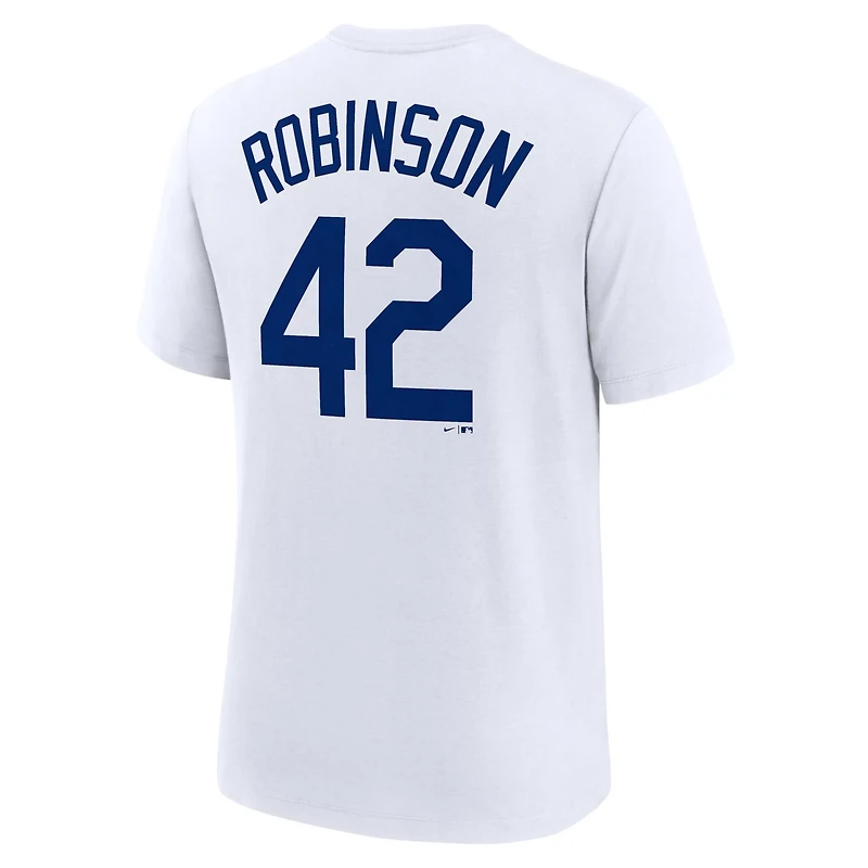 Nike Jackie Robinson Brooklyn Dodgers Cooperstown Collection Tri-Blend Name  Number T-Shirt