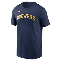 Nike Jackson Chourio Milwaukee Brewers Fuse Name  Number T-Shirt