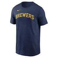 Nike Jacob Misiorowski Milwaukee Brewers Fuse Name  Number T-Shirt