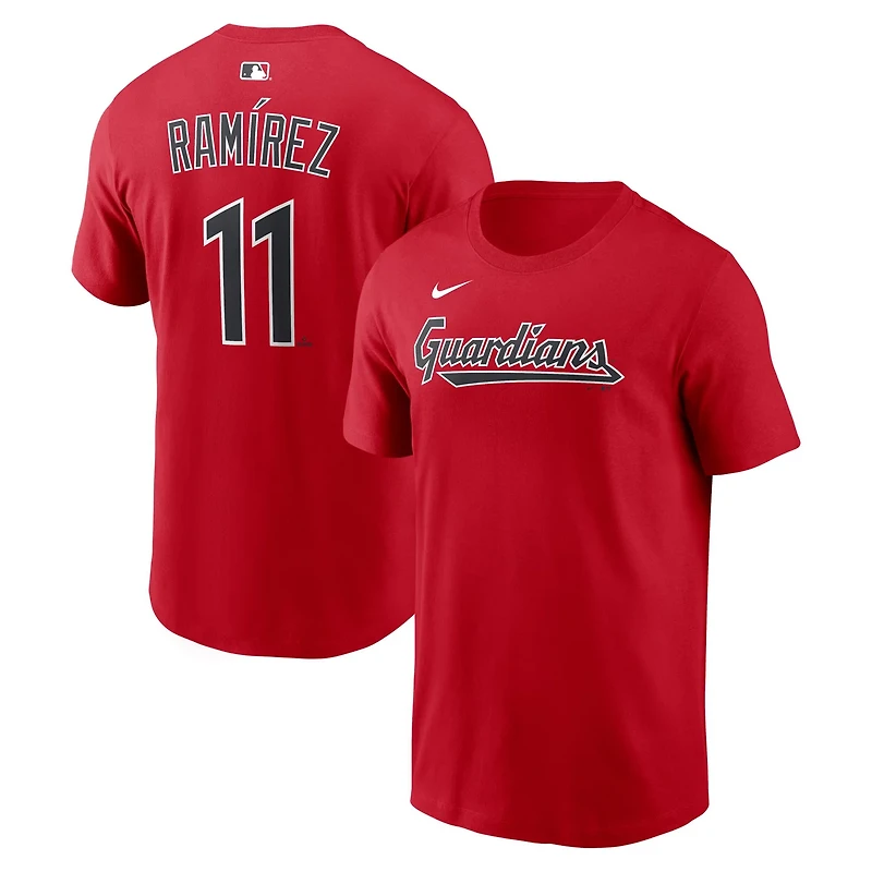 Nike Jos Ramrez Cleveland Guardians Name Number T-Shirt