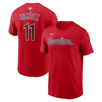 Nike Jos Ramrez Cleveland Guardians Name  Number T-Shirt
