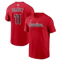 Nike Jos Ramrez Cleveland Guardians Name  Number T-Shirt
