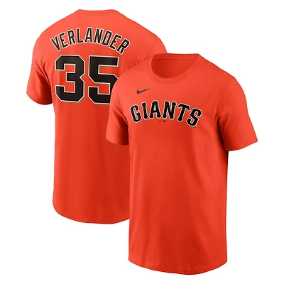 Nike Justin Verlander San Francisco Giants Fuse Name  Number T-Shirt