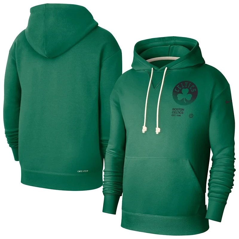 Nike Kelly Boston Celtics Courtside Standard Issue Premium Performance Pullover Hoodie