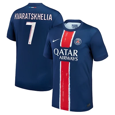 Nike Khvicha Kvaratskhelia Paris Saint-Germain 2024 25 Home Replica Player Jersey