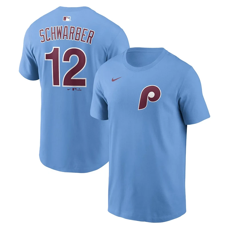 Nike Kyle Schwarber Light Philadelphia Phillies Name Number T-Shirt