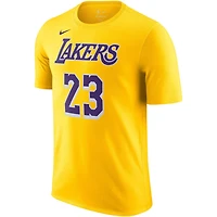 Nike LeBron James Los Angeles Lakers Icon 2022 23 Name  Number T-Shirt