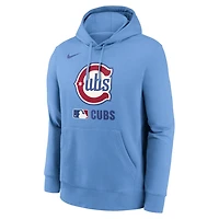 Nike Light Chicago Cubs Authentic Collection Lockup Alternate Logo Performance Pullover Hoodie
