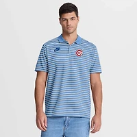 Nike Light Chicago Cubs Cooperstown Collection Dri-FIT Victory Striped Polo