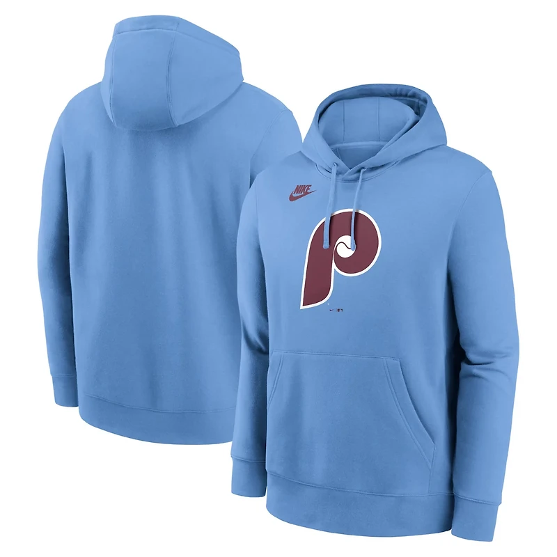 Nike Light Philadelphia Phillies Cooperstown Collection Logo Club Pullover Hoodie