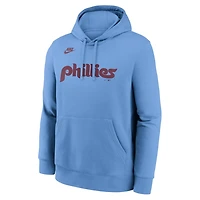 Nike Light Philadelphia Phillies Cooperstown Collection Wordmark Club Hoodie