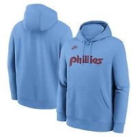 Nike Light Philadelphia Phillies Cooperstown Collection Wordmark Club Hoodie