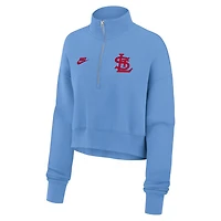 Nike Light St Louis Cardinals Cooperstown Collection Phoenix Fleece Half-Zip Sweatshirt