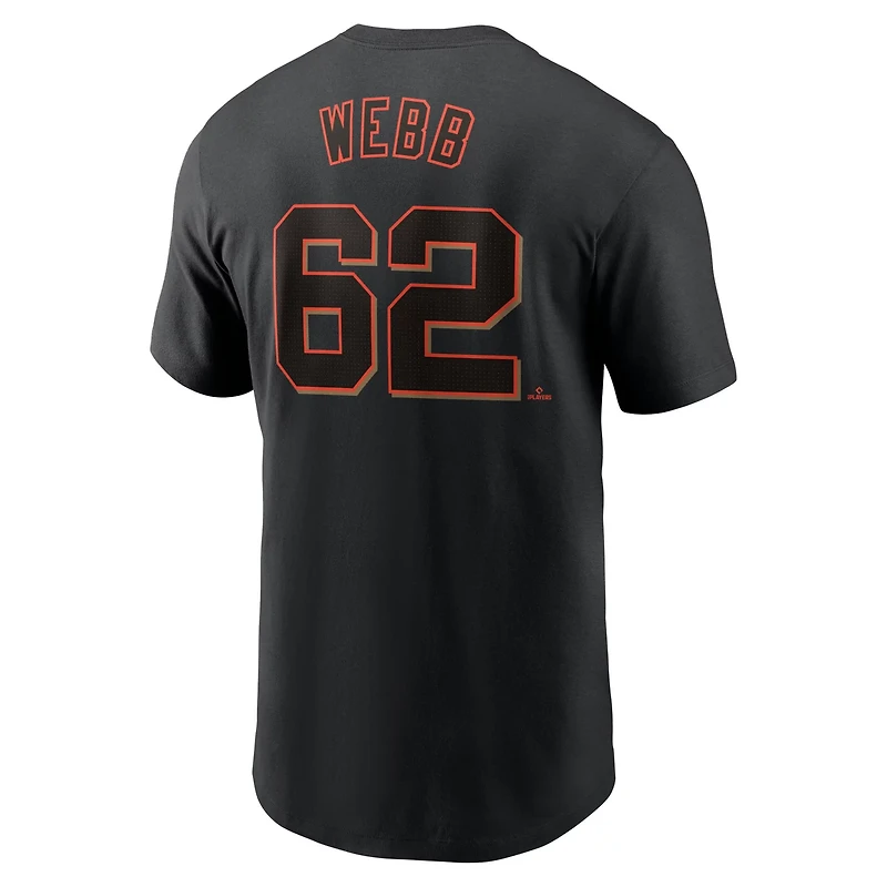 Nike Logan Webb San Francisco Giants Fuse Name  Number T-Shirt
