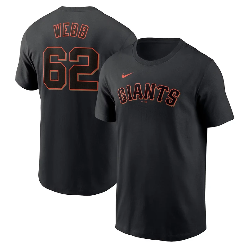 Nike Logan Webb San Francisco Giants Fuse Name  Number T-Shirt